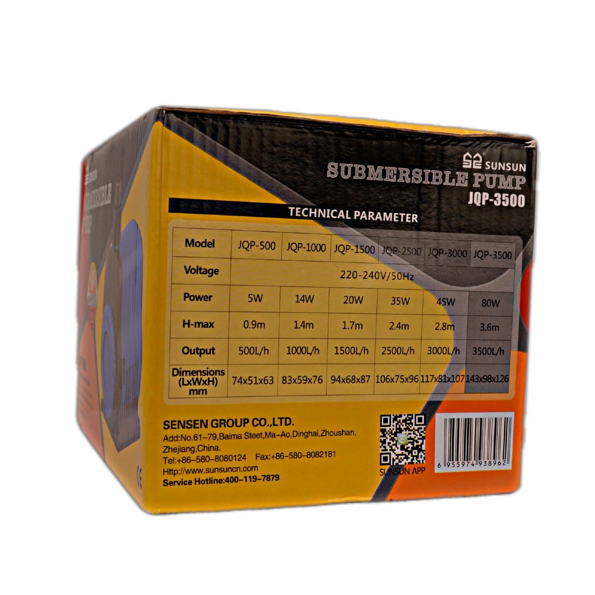 Sunsun JQP 3500 Submersible Pump - Petsgool Online