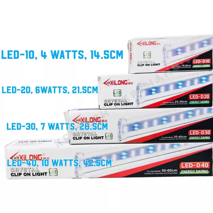 XILONG CL-030 crystal glass clip light - Petsgool Online