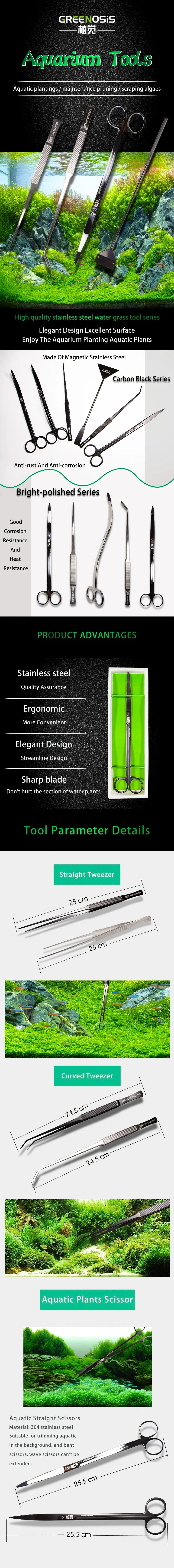 Greenosis Black Curved Scissor 25cm