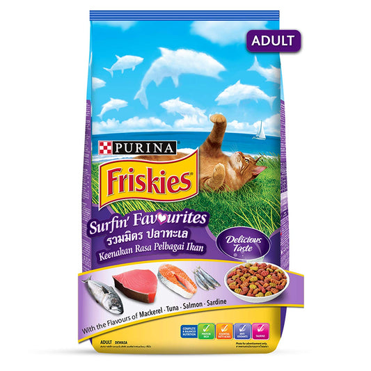 Nestle Purina Friskies Surfin' & Turfin' Favorites Adult Dry Cat Food | Petsgool - Petsgool Online