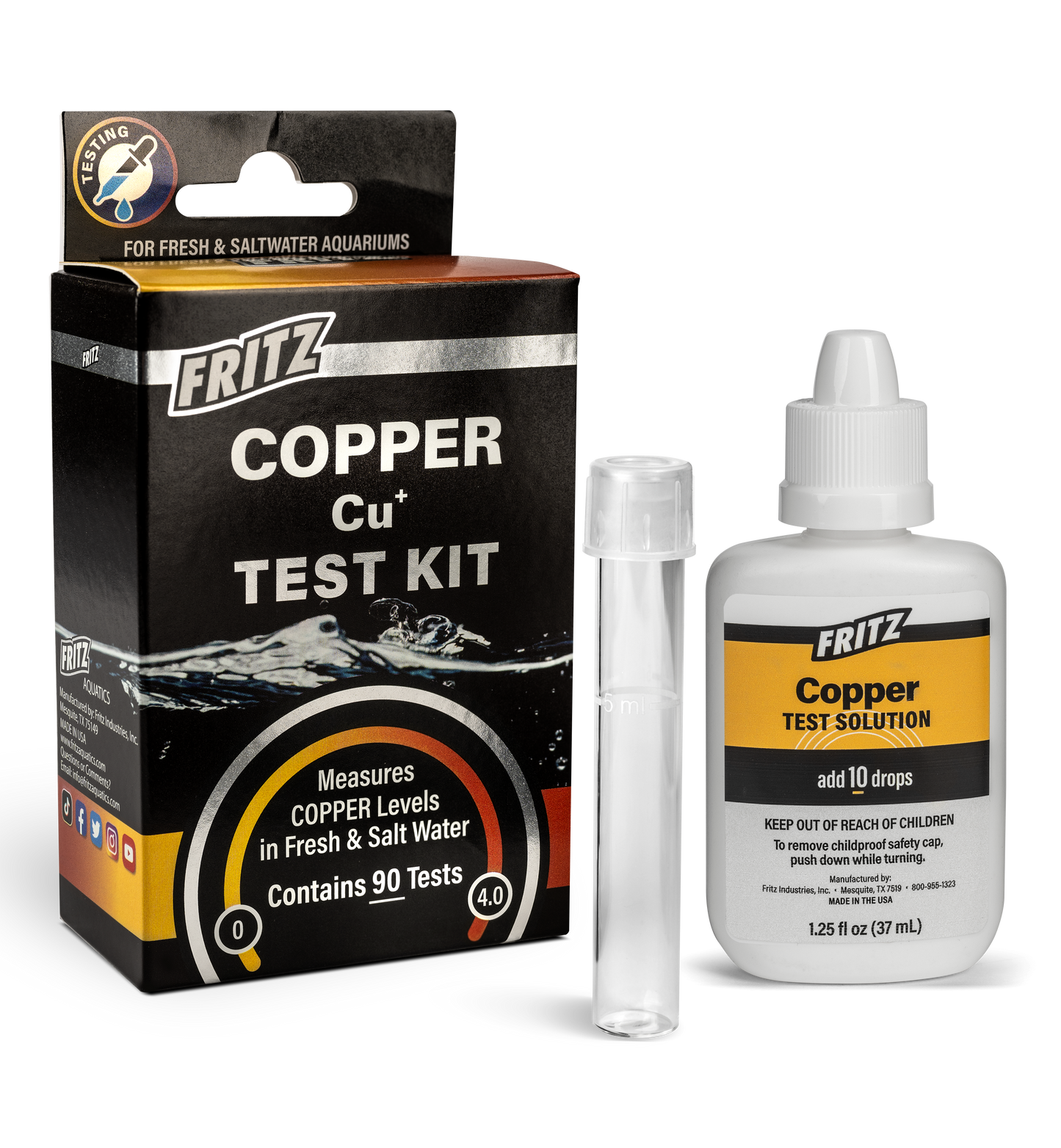 Fritz Aquatics Copper Liquid Test Kit (90 Tests)