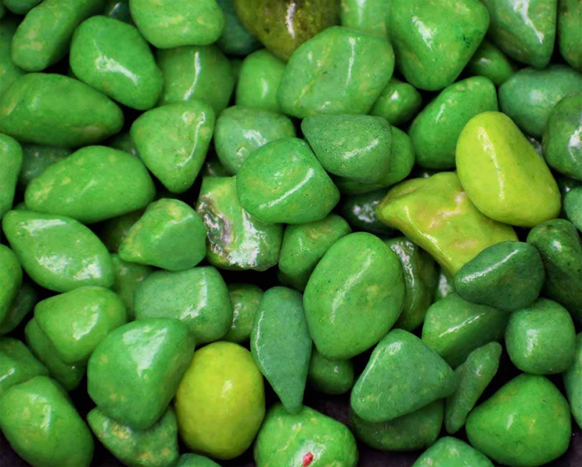 Neon Light Green Pebbles (25Kg bag)