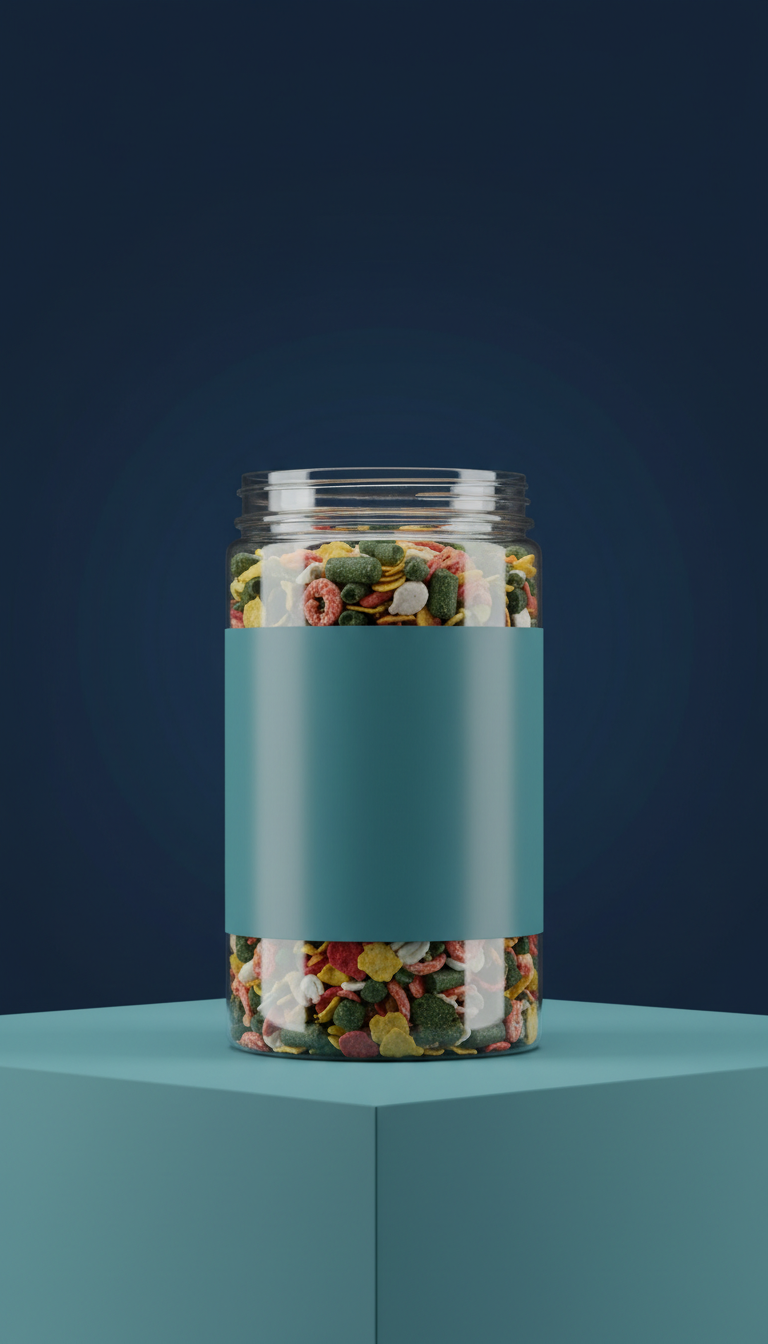 Nutrient-Rich Fish Food Blend in Resealable Pouch