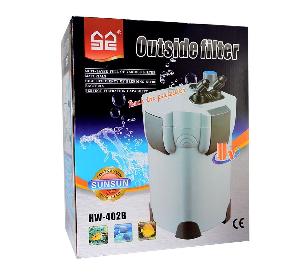 SunSun HW-402B Aquarium bio filtre extérieur 1000l/h avec 9W CUV 3