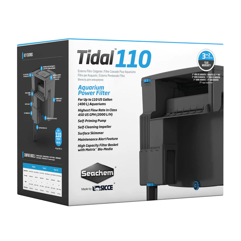 Seachem Hang On Tidal 110 (2000 L/H) For Upto 400 Liters