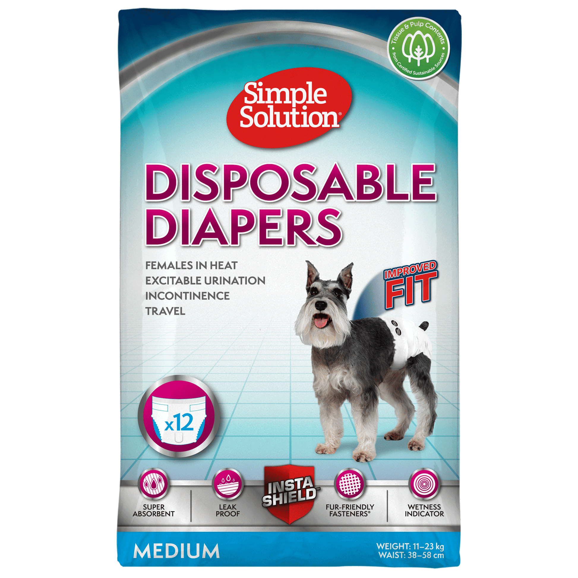Simple Solution, Disposable Diapers - Petsgool Online