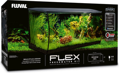 Fluval Flex Aquarium Kit, 123L, Black