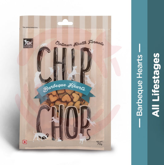 Chip Chops Dog Treats - Barbeque Hearts - 70 g - Petsgool Online