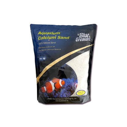 Blue Treasure Calcium Sand 20KG (2mm to 3mm) | Freshwater & Saltwater Aquarium | Marine | Reef Tank Sand