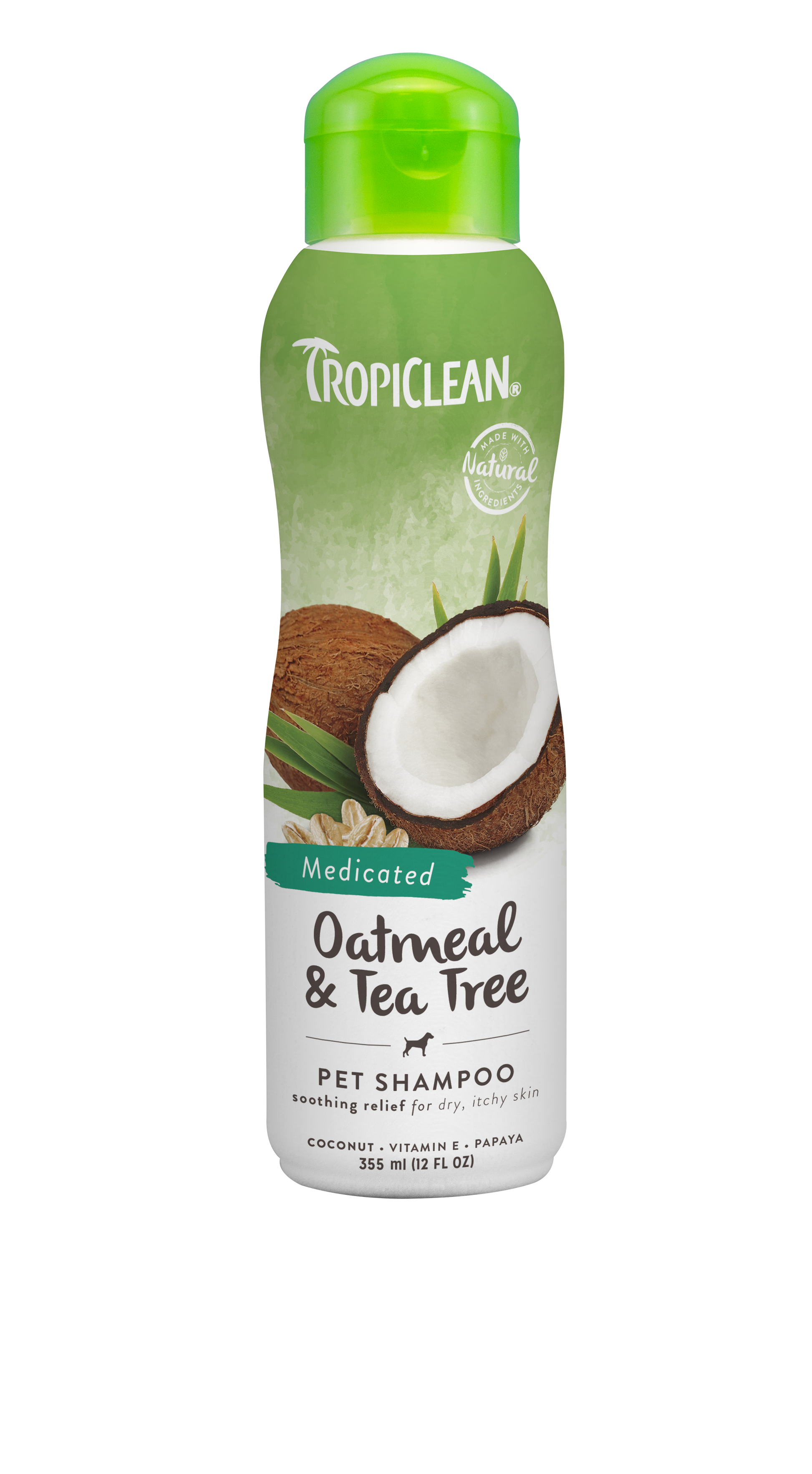 Tropiclean Oatmeal & Tea Tree Shampoo, 355ml - Petsgool Online