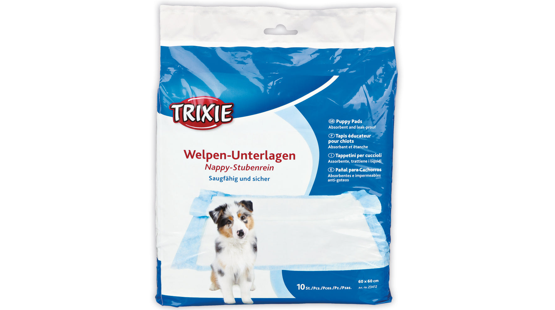 Trixie Germany Nappy Puppy Pad 10 Pads Pack, (60 x 60 cm) 24 x 24 inch - Petsgool Online