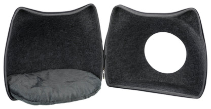 Trixie Cat Cuddly Cave, Anthracite, 15 x 15 x 14 inch - Petsgool Online