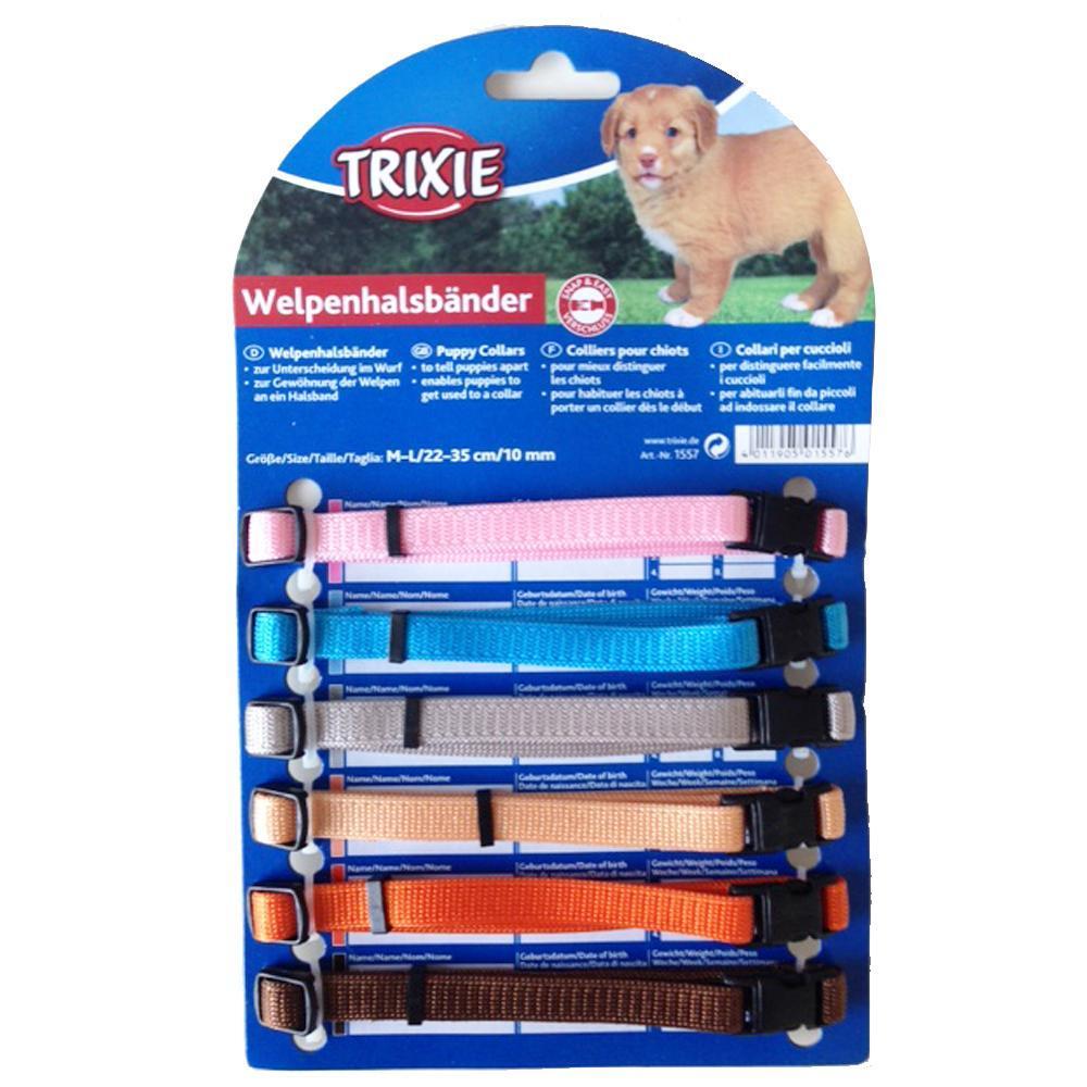 Trixie Set of 6 Puppy Collars, Light Colours, 17-25 cm/10 mm - Petsgool Online
