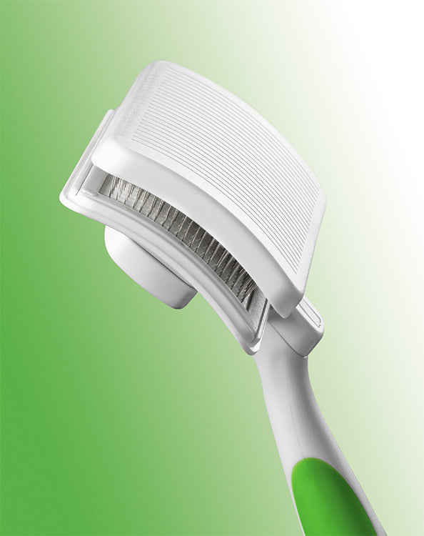 Andis Self-Cleaning Slicker Brush, Lime Green - Petsgool Online