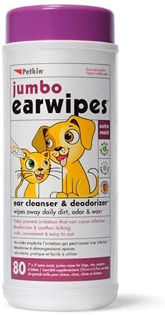 Petkin Jumbo Earwipes 80 Wipes - Petsgool Online