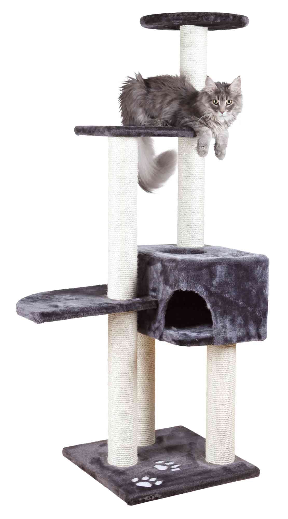 Trixie Alicante Scratching Cat Tree, Grey, 43 x 43 x 142 cm - Petsgool Online