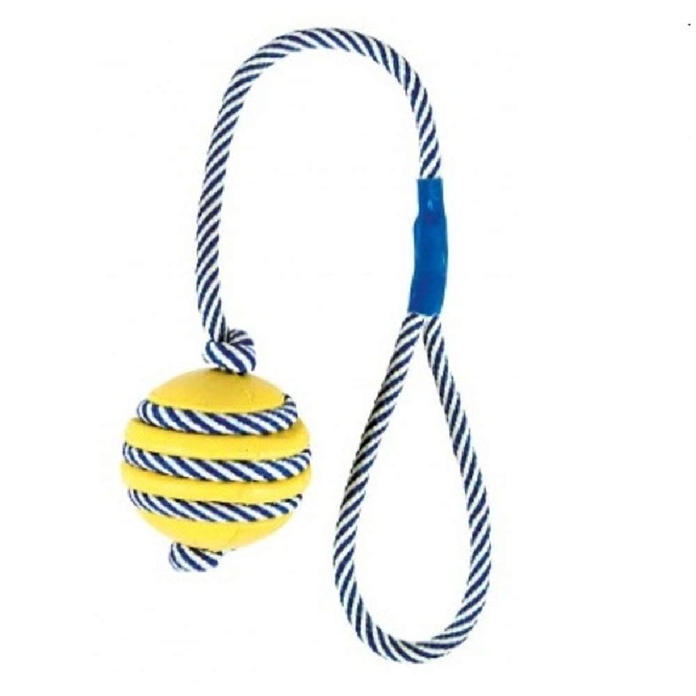 Trixie, Ball with Phosphorescent Rope, natural rubber, 5/40 cm - Petsgool Online