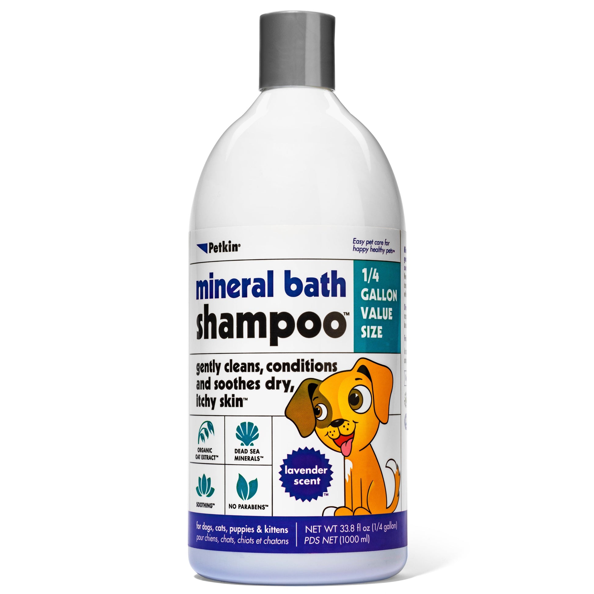 Petkin Mineral bath shampoo ,Lavender scent ,1000ml - Petsgool Online