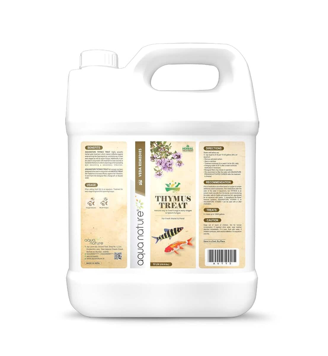 AquaNature Veda Remedies Thymus Treat Natural Way to Treat Fungus in Early Stages & Spawn Fungus for Freshwater Aquarium & Pond