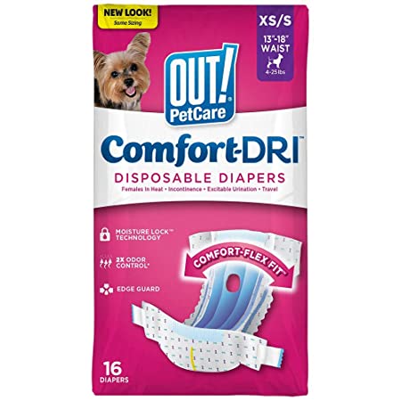 OUT! Disposable Female Dog Diapers, 12 Diapers - Petsgool Online