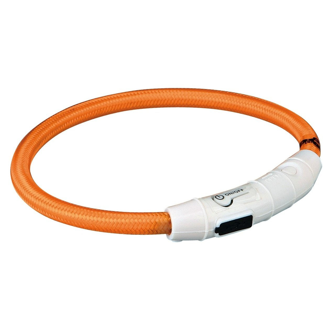 Trixie Germany USB Flash Light Ring Collar,Orange Color - Petsgool Online