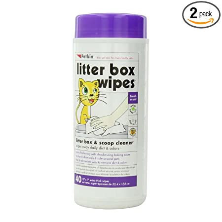 Petkin Litter Box Wipes 40 Wipes - Petsgool Online