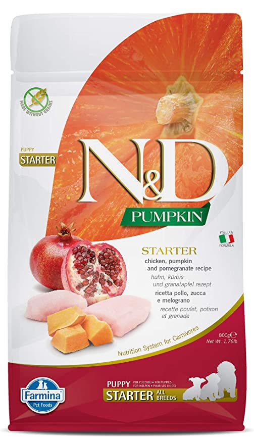Farmina N&D Pumpkin Chicken & Pomegranate Puppy Starter Dog Food 800g - Petsgool Online