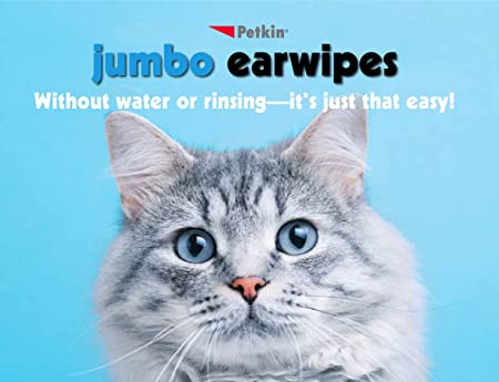 Petkin Jumbo Earwipes 80 Wipes - Petsgool Online