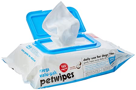 Petkin Petwipes Mega-Value Pak, 125 wipes - Petsgool Online