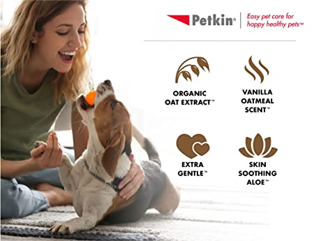 Petkin Big N' Thick Oatmeal Pet Wipes, 100 Wipes - Petsgool Online