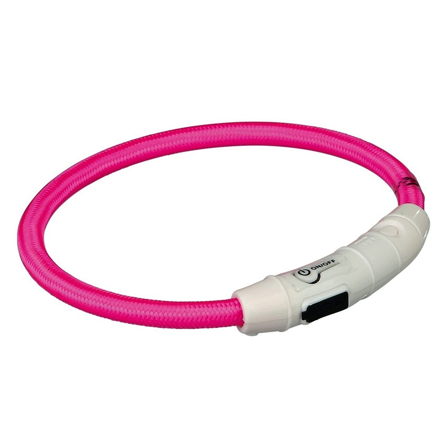 Trixie Germany USB Flash Light Ring Collar,Pink Color - Petsgool Online
