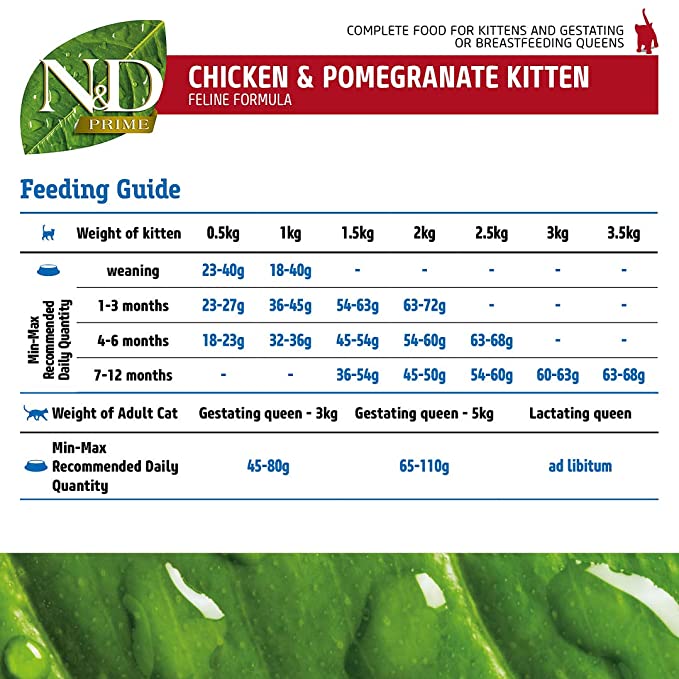 Farmina N&D Prime Chicken and Pomegranate Kitten Food 300g - Petsgool Online