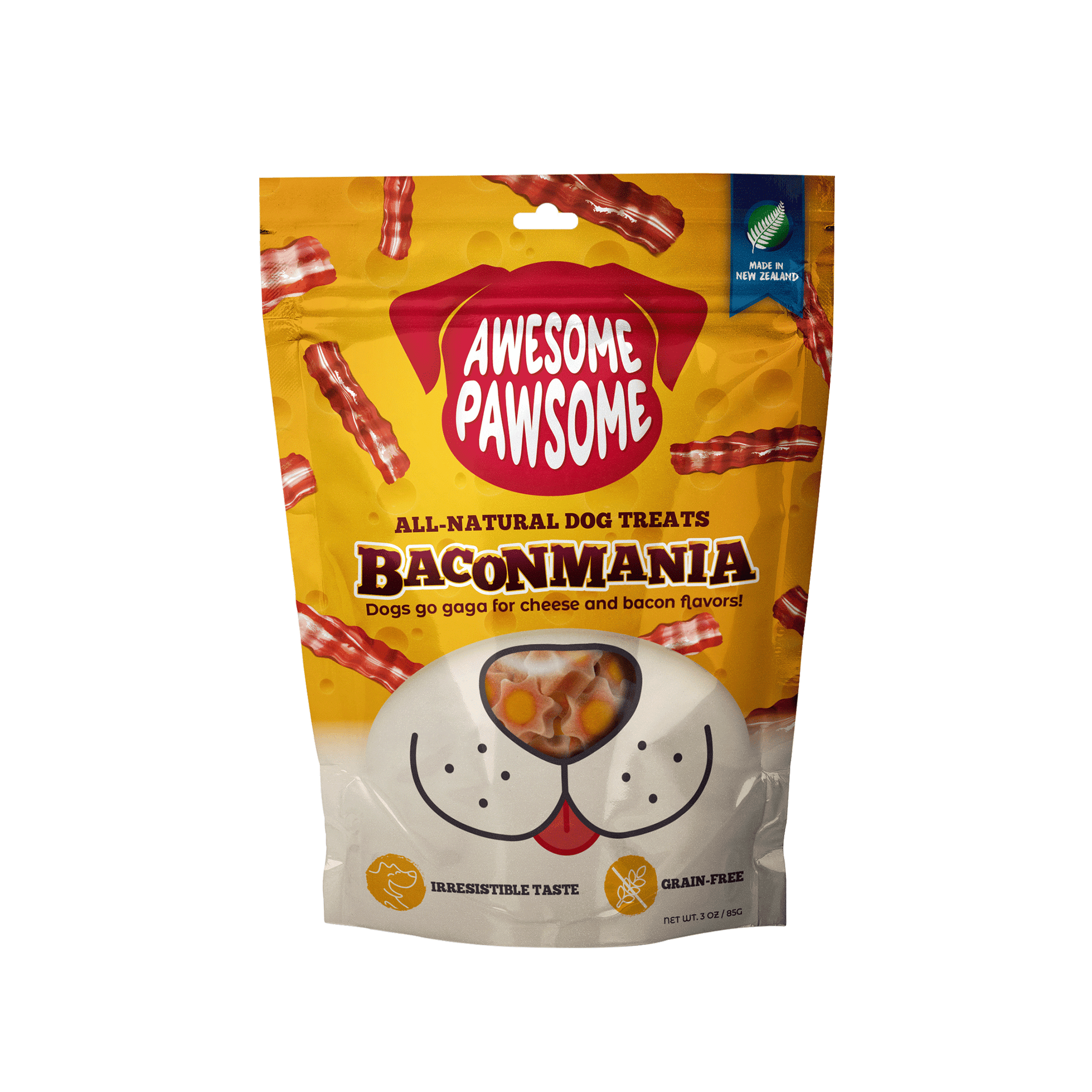 Awesome Pawsome, Baconmania All-Natural Grain-Free Dog Treats, 85 gm - Petsgool Online