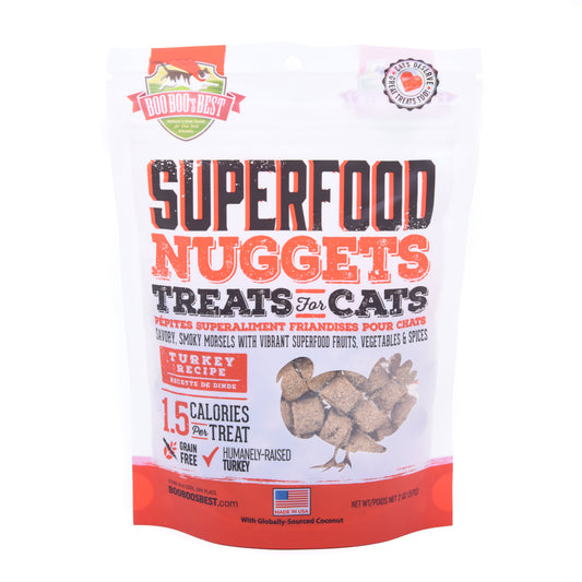 BooBoo's Best SuperFood Nuggets Turkey Recipe Cat Treats, 57 g - Petsgool Online