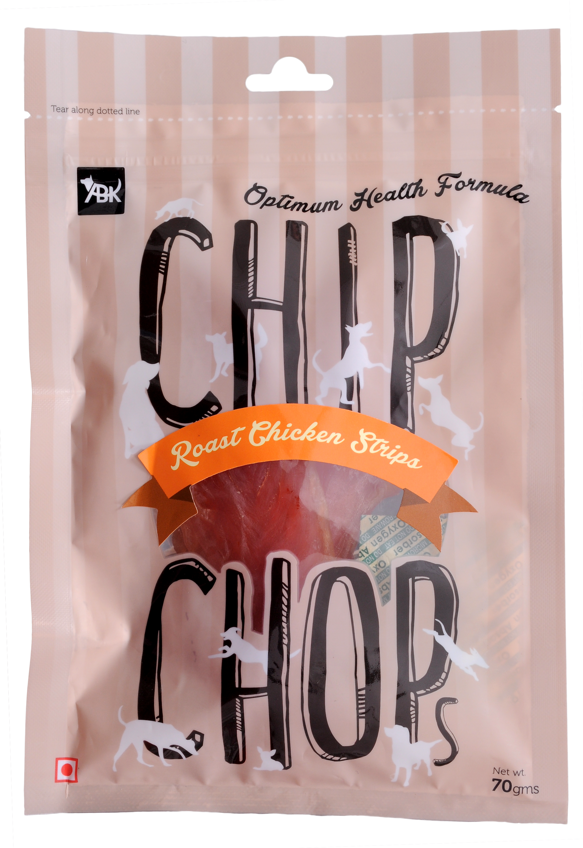 Chip Chops Dog Treats -Roast Chicken Strips,70g - Petsgool Online