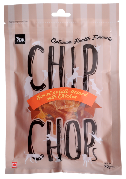 Chip Chops Dog Treats - Sweet Potato Twined with Chicken - 70 g - Petsgool Online
