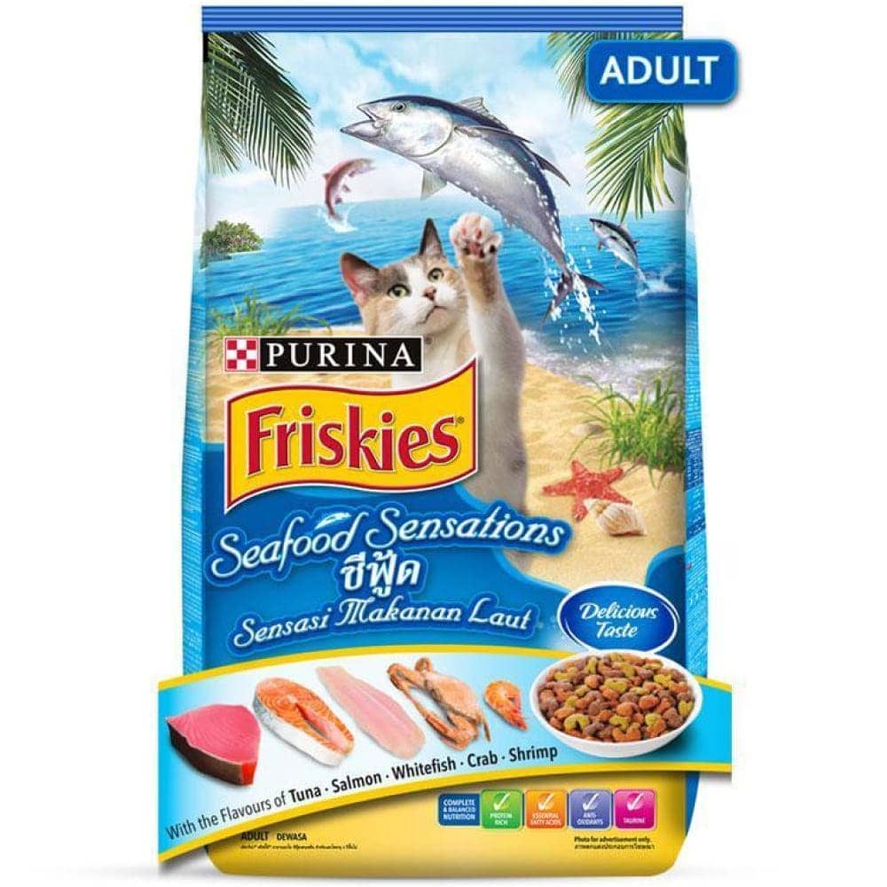 Nestle Purina Friskies Seafood Sensations Dry Cat Food 1.2kg