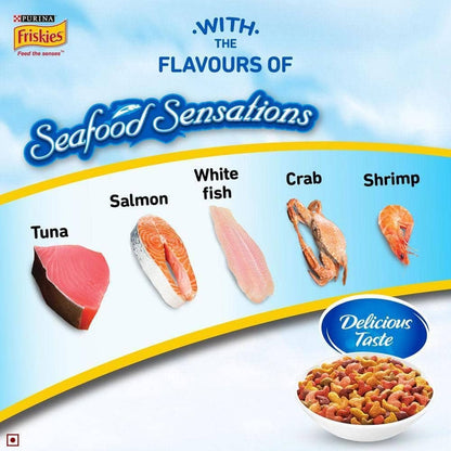Nestle Purina Friskies Seafood Sensations Dry Cat Food 450gm (Pack Of 2)