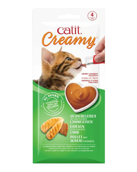 Catit Creamy Cat Treats – 4 Pack – Chicken and Lamb
