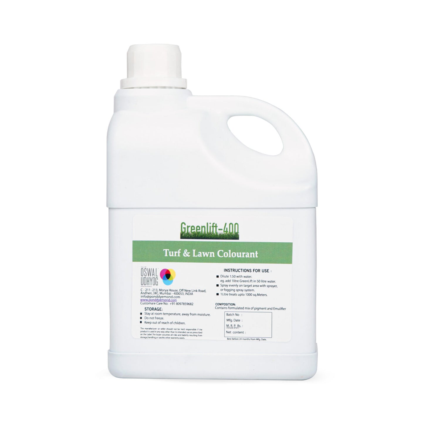 Greenlift 400 Lawn & Turf Paint,5 Ltr. pack