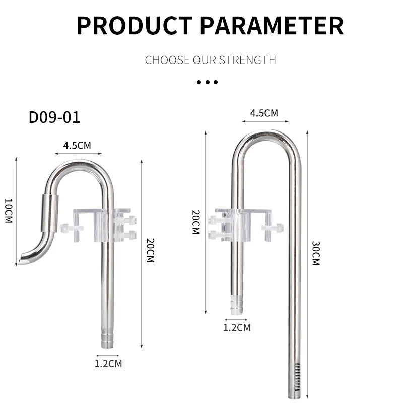 ZRDR | Wyin Stainless Steel Lilly Pipe with Skimmer (Inlet & Outlet set)