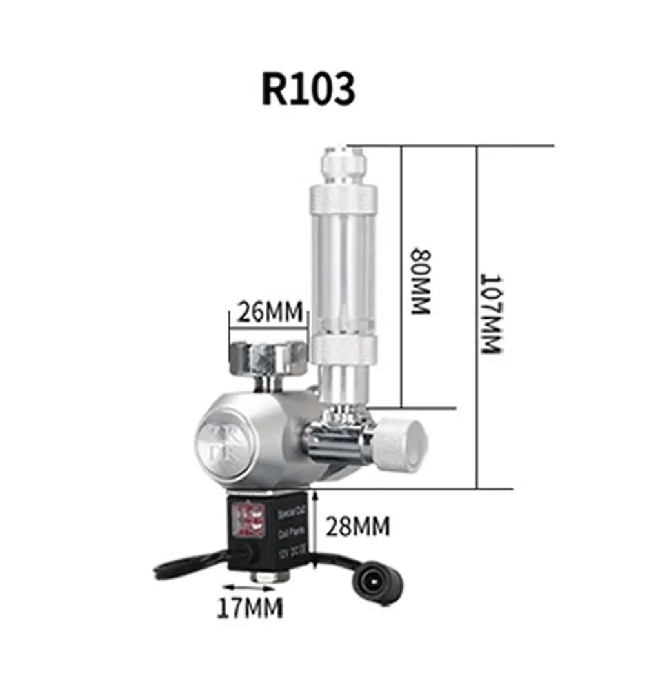 ZRDR | Wyin CO₂ Regulator for Planted Aquarium (R103)  Single Guage