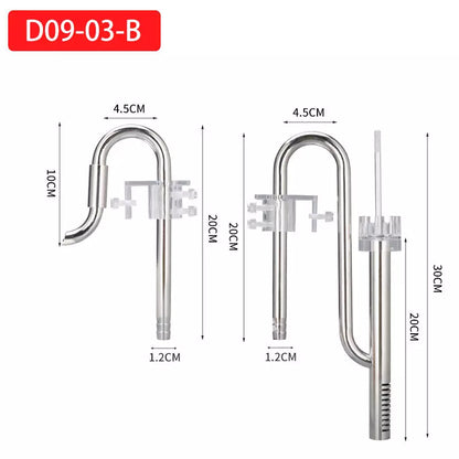 ZRDR | Wyin Stainless Steel Lilly Pipe with Skimmer (Inlet & Outlet set)