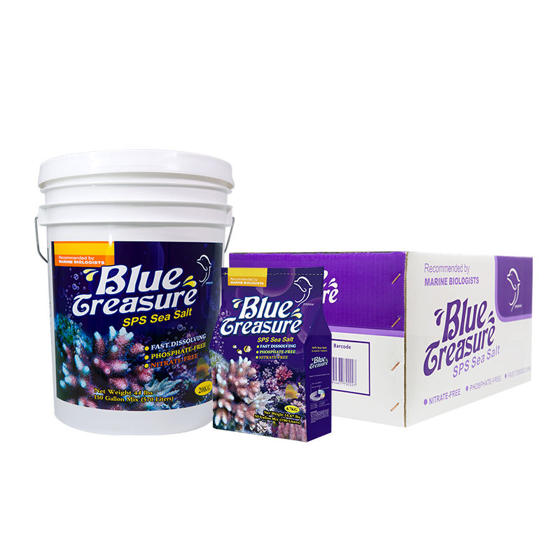 Blue Treasure SPS Sea Salt for Saltwater 20KG Bucket | Marine Aquarium Tanks