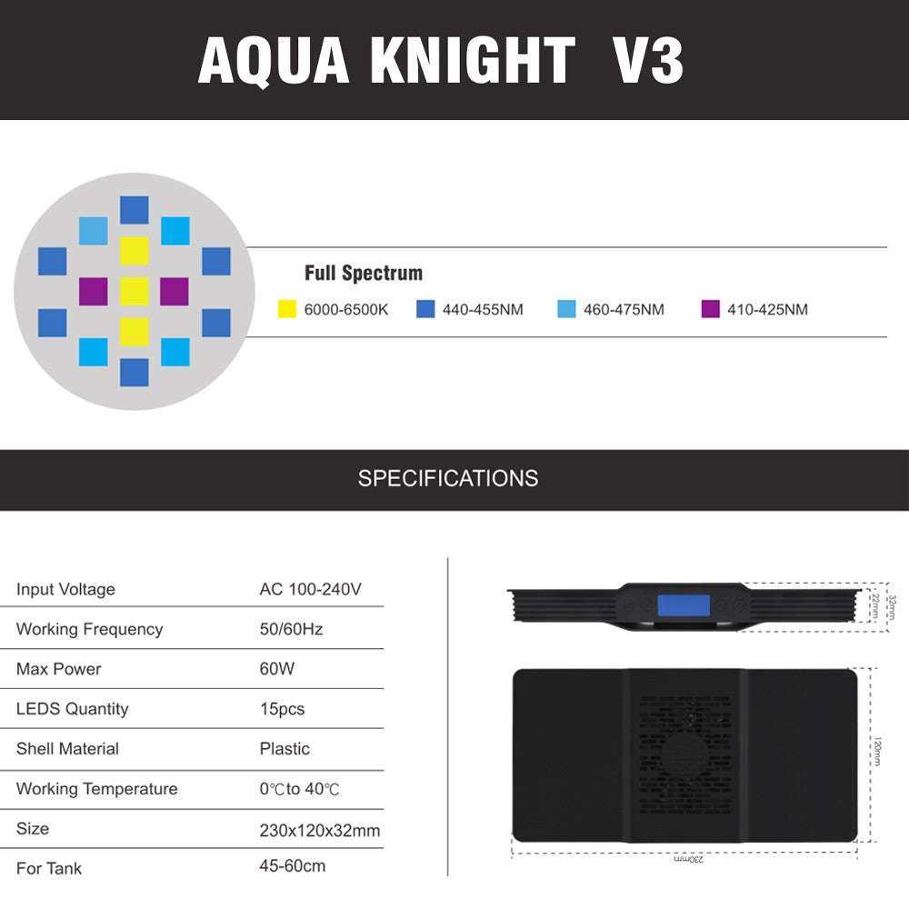 Spectra Aqua Knight V3 LED Aquarium Light