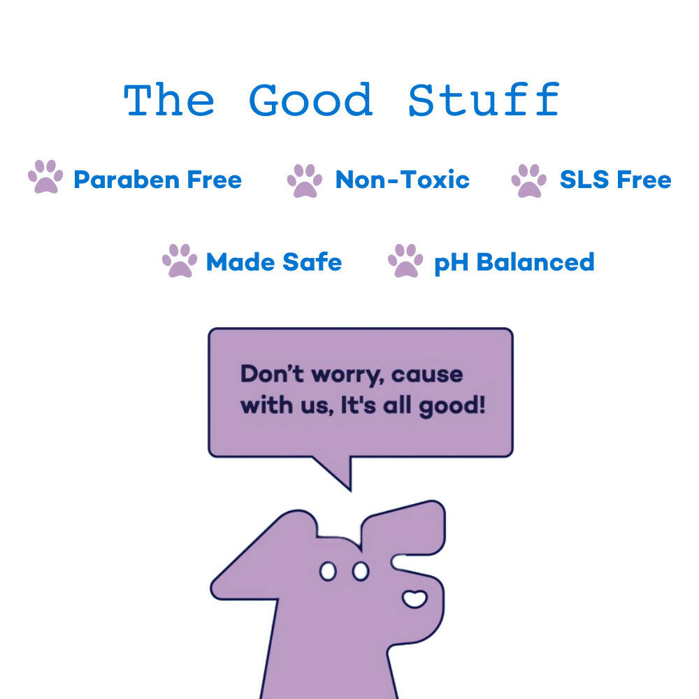 The Good Paws FRESSSSH AF Short Coat Shampoo | Smoothes Skin & Coat | Dog shampoo For Beagle, Labrador, Great Dane | All Natural Jojoba & Castor Oil | Pet Shampoo for Dogs & Cats | Coconut Mint (Allergen Free) 250 ml