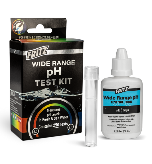 Fritz Aquatics Wide Range pH Liquid Test Kit (250 Tests)