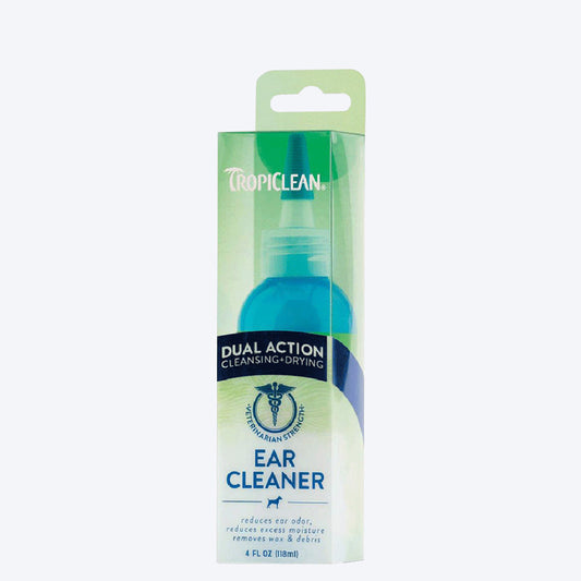 Tropiclean Dual Action Ear Cleaner for Pets, 118 ml - Petsgool Online