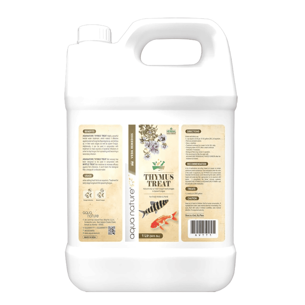 AquaNature Veda Remedies Thymus Treat Natural Way to Treat Fungus in Early Stages & Spawn Fungus for Freshwater Aquarium & Pond