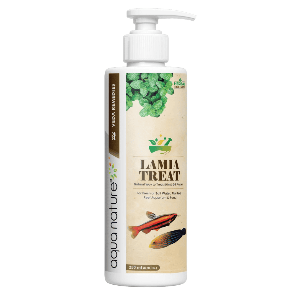 AquaNature Veda Remedies Lamia Treat Natural Way to Treat Skin & Gill Flukes for Freshwater, Saltwater, Planted & Reef Aquarium & Pond